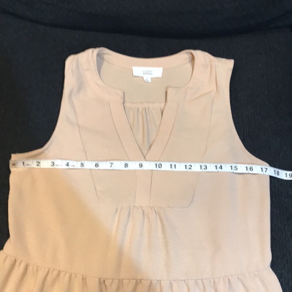 Lucky Brand Pullover Tiered Ruffle Sleeveless V-Neck Dress-Size M - Picture 9 of 12